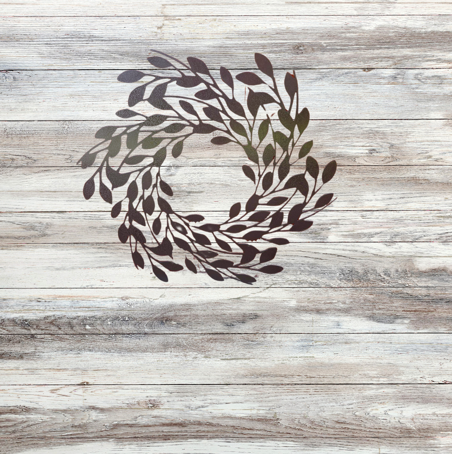 Metal Leaf Wreath